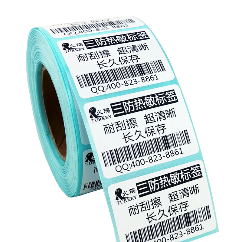 Etiquetas de escala 40*30*800, etiquetas autoadhesivas térmicas e impermeables para supermercado, para impresora de escala de pesaje (5 rollos)
