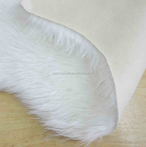 Vente chaude Salon Enfants-Friendly Faux Tapis En Peau De Mouton Doux Antidérapant Lavable En Machine Tapis Blanc Fausse Fourrure Ronde Shaggy Tapis - Product Image 3
