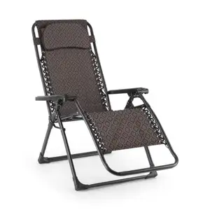 Hot Sale Garden Use Camping Outdoor Stainless Steel Powder Coating 0 Gravity Chair Folding Lounge Reclining Lawn Chair