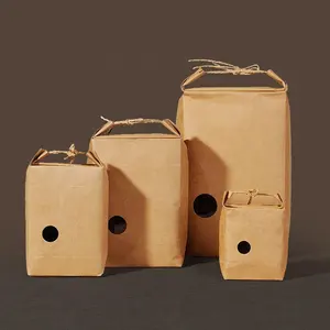 Twotwinstop — sacs de riz européens, papier Kraft vertical, produit japonais personnalisé