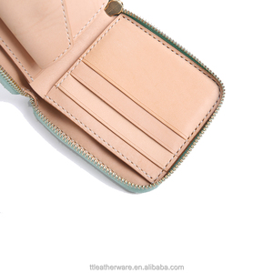 Women's Genuine Tanned Leather Zipped <b>Wallet</b> with Coin Slot - Product Image 3