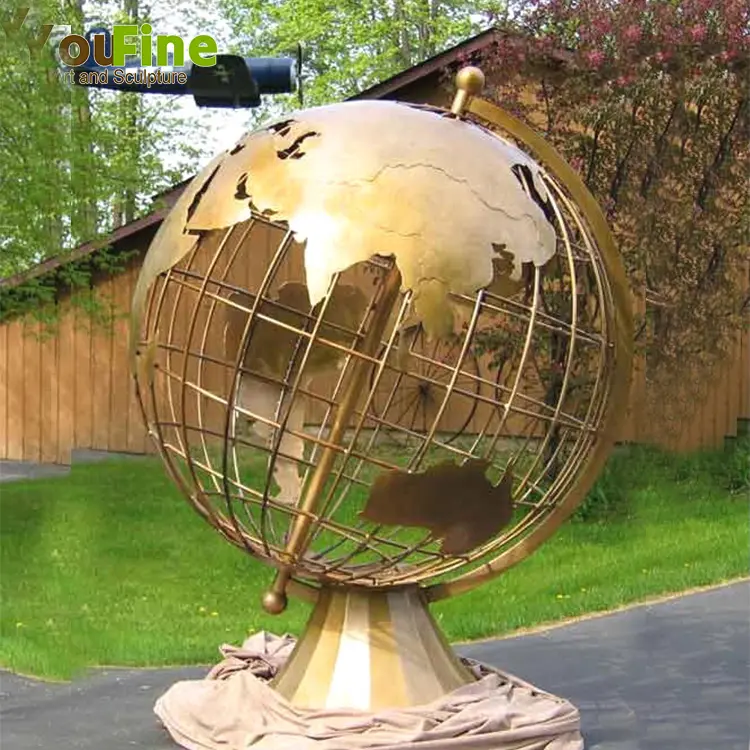 Large Modern Monument Arts Stainless Steel Sphere Sculpture