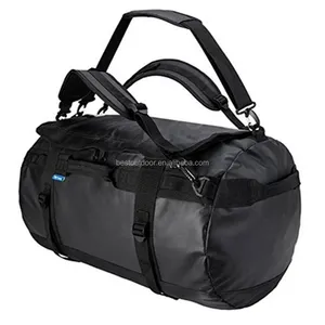 60L Gym Duffle Bag for Men Sports Duffel Gear Bag Convertible to Backpack function made in Tarpaulin fabric