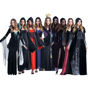 <span class=keywords><strong>Bruja</strong></span> de Halloween cosplay púrpura y Negro <span class=keywords><strong>disfraz</strong></span> - Product Image 2