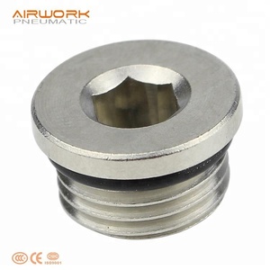<span class=keywords><strong>Bouchon</strong></span> <span class=keywords><strong>d</strong></span>'extrémité en laiton fileté mâle à tête hexagonale intérieure - Product Image 2