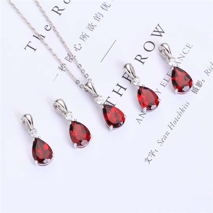 Collar Con Colgante De Piedra Natural De Lapislázuli En Forma De Gota De Agua Para Mujer