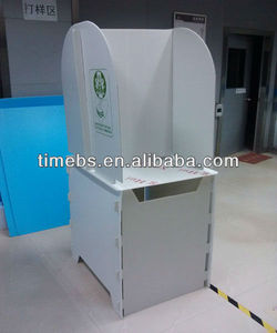 Tableau de vote en <span class=keywords><strong>plastique</strong></span> ondulé portatif de 2 personnes, cabines de vote - Product Image 2