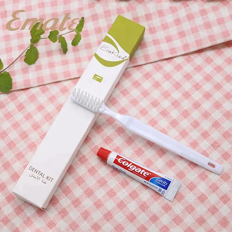 ECO kind hotel dental kit/hotel dental set/hotel toothbrush with toothpaste