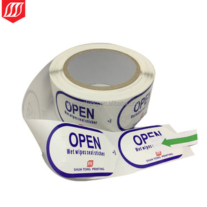 Étiquettes/autocollants imperméables refermables/adhésifs pour mouchoirs de poche ou serviettes ou <span class=keywords><strong>lingettes</strong></span> humides - Product Image 1
