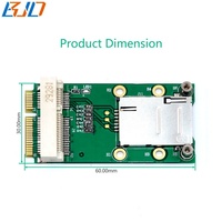 Usine en gros Mini PCIe vers Mini PCI-E 52PIN adaptateur sans fil 1 emplacement pour carte SIM pour Module 3G 4G LTE GSM WWAN