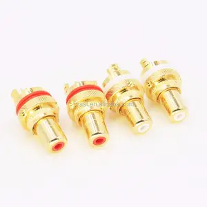 GOLD PLATE RCA FEMALE CONNECTOR CHASSIS SOCKETS