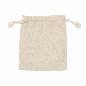 Pochettes en <span class=keywords><strong>lin</strong></span> de coton 9x12cm 10 pièces, pochette simple avec cordon coulissant pour le riz et le thé - Product Image 2