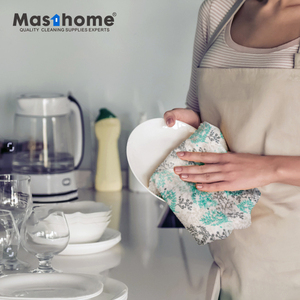 Masthome 2pcs al por mayor <span class=keywords><strong>novela</strong></span> hogar poliéster impreso de limpieza toalla cocina conjunto de paño - Product Image 5