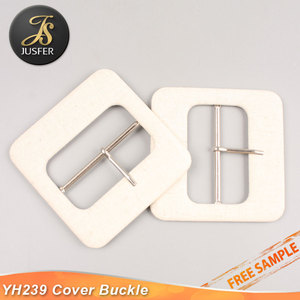 Cubierta de tela hebilla cuadrada con punta para prendas de vestir - Product Image 2