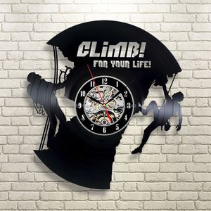 3D <span class=keywords><strong>Orologio</strong></span> Da Parete In Vinile Record Frameless <span class=keywords><strong>Orologio</strong></span> Al Quarzo Arrampicata <span class=keywords><strong>Forma</strong></span> - Product Image 2