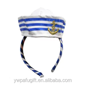 Mini chapéu marinheiro para fantasia, acessórios de fantasia para traje com tiara