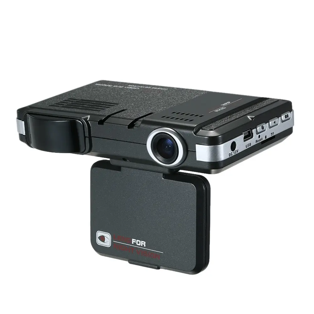 Anti Radar Detector Car DVR 2 in 1 720P Dash Cam Radar Speed Detector with Full Band Mute Button Loop Recording G-Sensor