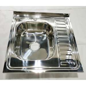 Évier carré en acier inoxydable de 600x600mm au-dessus <span class=keywords><strong>du</strong></span> comptoir pour la cuisine - Product Image 3