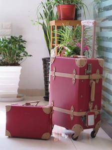 <span class=keywords><strong>Valigia</strong></span> Vintage in Pelle PU Rossa con Beauty Case da 12'' per Ragazze - Product Image 2
