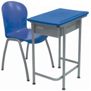 Set meja dan kursi kelas dengan laci besar, meja belajar sekolah dan kursi siswa 2 buah Set meja baca tulis