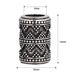 <span class=keywords><strong>Perline</strong></span> per Barba Vichinga di Alta Qualità, Rune Nordiche Rotonde in Lega di Zinco Argento Antico per Trecce, Collane, Bracciali Fai-da-Te - Product Image 3