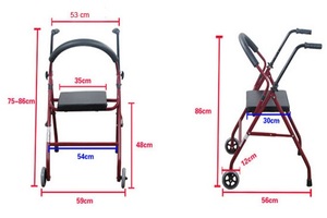 Andador de aluminio para personas mayores, equipo médico duradero para interiores y exteriores - Product Image 2