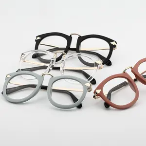 ヴィンテージデコレーション光学眼鏡フレーム近視金属男性女性ユニセックス眼鏡眼鏡oculos de grau eyewear