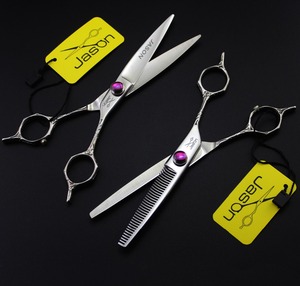 356 # di Parrucchiere Scissor 4 Pcs Vestito + Pettini + Bag 5.5 ''di Marca Jason Carve Gestire 440C di Taglio Forbici diradamento Dei Capelli Cesoie Forbici