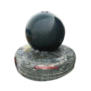 Luxe noir marbre <span class=keywords><strong>boule</strong></span> <span class=keywords><strong>fontaine</strong></span> rue jardin eau caractéristique pierre Art Sculpture pour <span class=keywords><strong>la</strong></span> décoration de paysage - Product Image 1