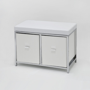 Tabouret de rangement simple carré pour salle de bain - Product Image 2