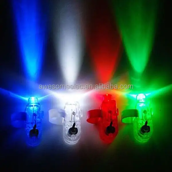 led finger light Promotional Custom Logo Printed Light Up Flashing Finger Ring LED Light