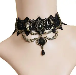 Wholesale cheap collar custom fashion women necklace, lace fashion necklace jewelry women