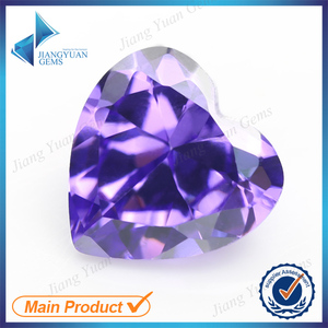 corazón del Brillant corte Culet volver pequeño para Jewellry corazón AAAAA 8 * 8 mm Amethyst piedras zirconia cúbico - Product Image 2