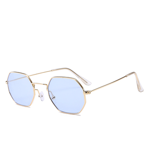 Gafas de Sol Hexagonales de Diseño Chic para Mujer 2019 con Montura de Aleación y Lentes Transparentes Rojo Océano, Pequeña Montura de Metal para Mujer - Product Image 6