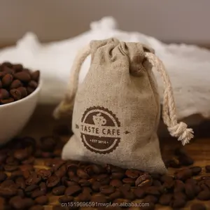 Bolsa de tela de arpillera ecológica para bolsa de granos de café