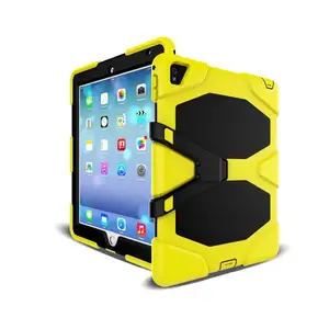 Casing Ipad Pro 12.9 Anak-anak, Penutup Silikon Lembut, Penutup Bumper Kasar, Warna Kuning