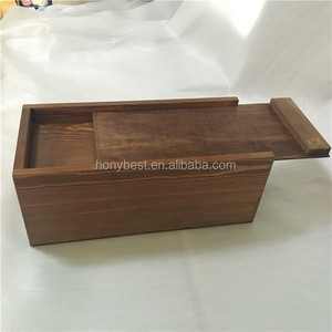 Hộp Quà Tặng Bằng Gỗ Thông Màu Nâu Sẫm Màu Nâu Với Khóa Logo Và Nắp Trượt Và 4 Ngăn Bên Trong Cho Hộp Lưu Trữ Bí Mật Bằng Gỗ - Product Image 4