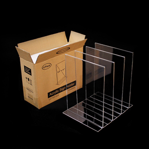 Personalizado carta EUA Tamanho Padrão Espessura 2mm 8.5x11 polegadas Inserir o Cartão de Menu Barraca Da Tabela de Acrílico Suporte Do Sinal 4 Pack para <span class=keywords><strong>Amazon</strong></span>