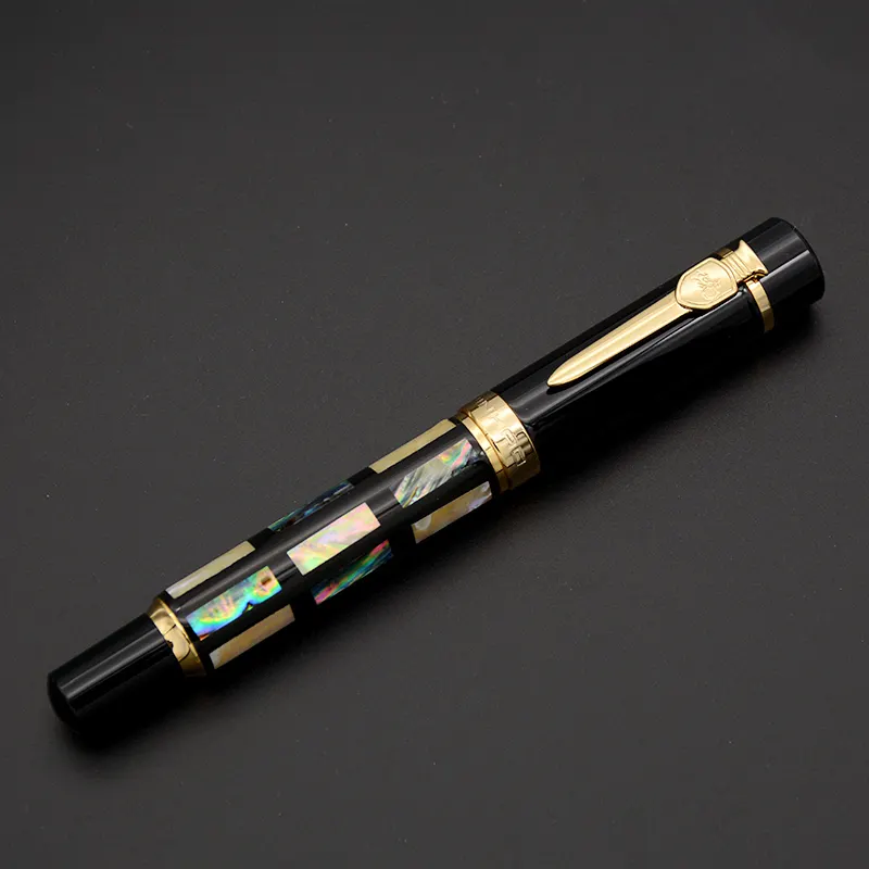 JINHAO 650 الطبيعية الهدايا القلم الفاخرة قذيفة نحت قلم حبر M المنقار العلامة التجارية الجديدة