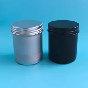 80g Cylinder aluminium can tin with screw lid