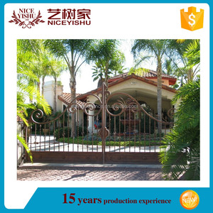 2016 nuevos modelos de compuerta de acero <span class=keywords><strong>para</strong></span> la casa y jardín con <span class=keywords><strong>forja</strong></span> accesorios de hierro/hierro fundido puerta modelos - Product Image 2