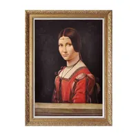 La belle Ferroniere אמנות רפרודוקציות על בד של לאונרדו דה וינצ 'י מפורסם שמן ציור