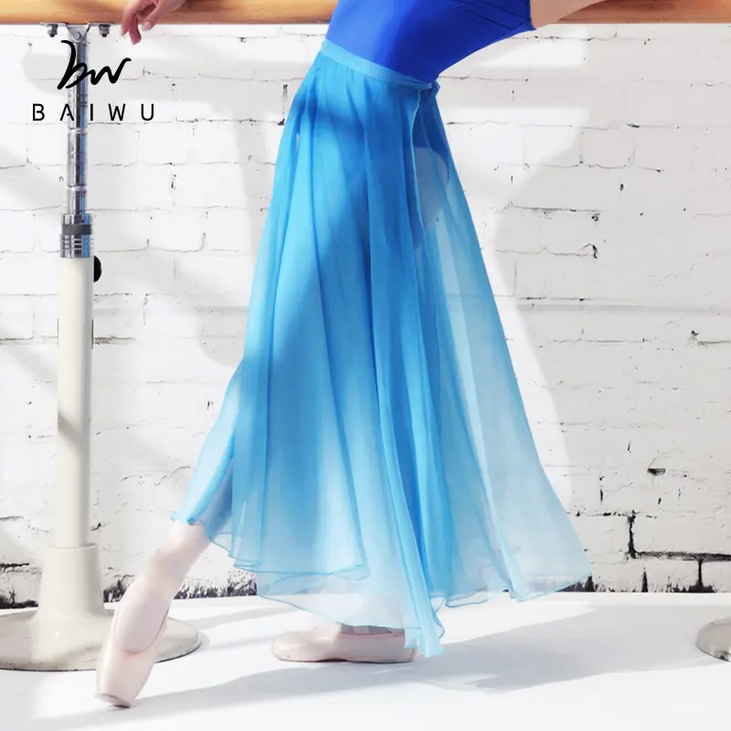 117145401 Long Skirt Ballet Dance Wrap Skirt