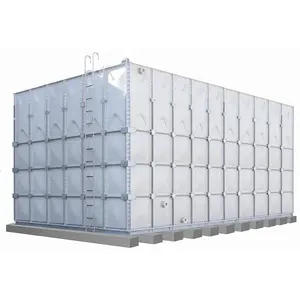 工厂供应增强塑料SMC玻璃钢玻璃钢分段式储水箱