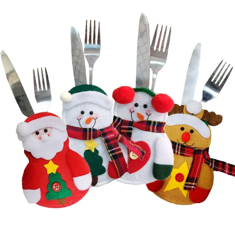 Garfo e faca bolsa de natal Decoração Do Natal, Ornamento Do Natal, Presente de Natal para Crianças