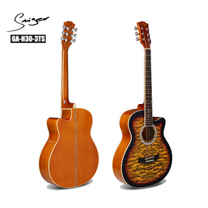 HS-3930 39 'tapa de transferencia de agua de <span class=keywords><strong>tino</strong></span> high-gloss estudiante de color guitarra acústica precio barato para principian - Product Image 2
