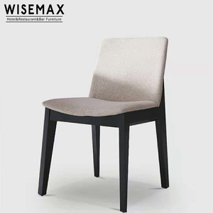 Sedia da Pranzo in Stile Francese WISEMAX FURNITURE, Design in Legno Massello con Gambe in Legno, Rivestimento in Tessuto per Ristorante e Caffetteria - Product Image 4