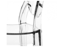 Chaise transparente, sans accoudoirs, en plastique, robuste, mobilier en plastique