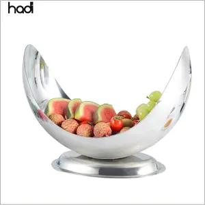 HD restaurant & hotel supplies mirror polish hammered luxury fruit bowl funky silver plated buffet display german bowl for fruit