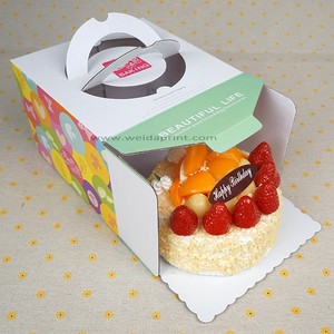 Hộp bánh Hộp bánh 10 inch có tay cầm và cửa sổ xem cho bánh, bánh nướng, bánh rán, bánh ngọt, hộp bánh thiết kế tùy chỉnh - Product Image 2